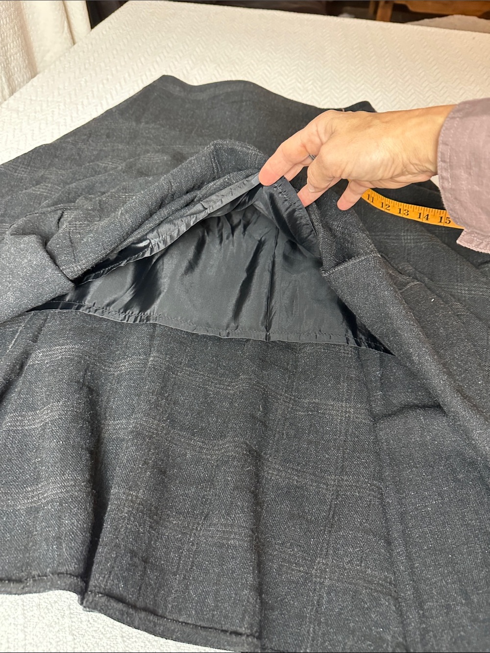 INFINITIF wool blend skirt minimalist A-line Grandmacore peasant - Picture 10 of 13